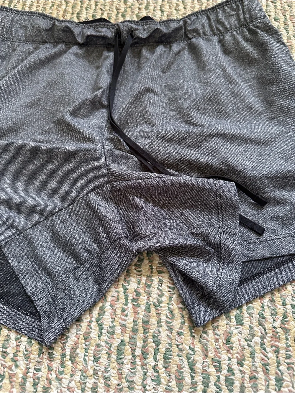 Nike Women's Dri-Fit Charcoal Gray Athletic Shorts with Swoosh size M